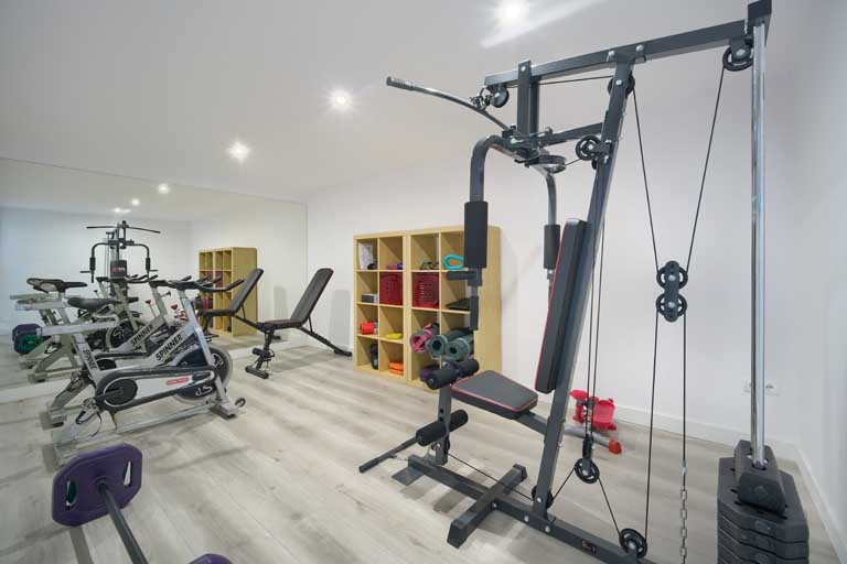 Fitness room in the villa in Spain